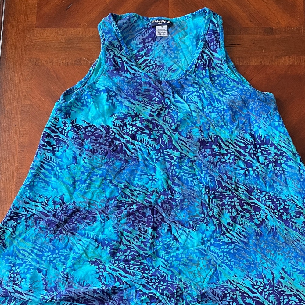 Stylish Blue and Purple Tank Top